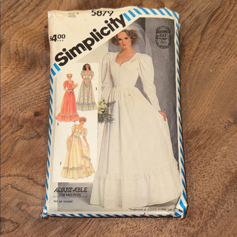 Vintage Simplicity Gunne Sax Wedding dress pattern